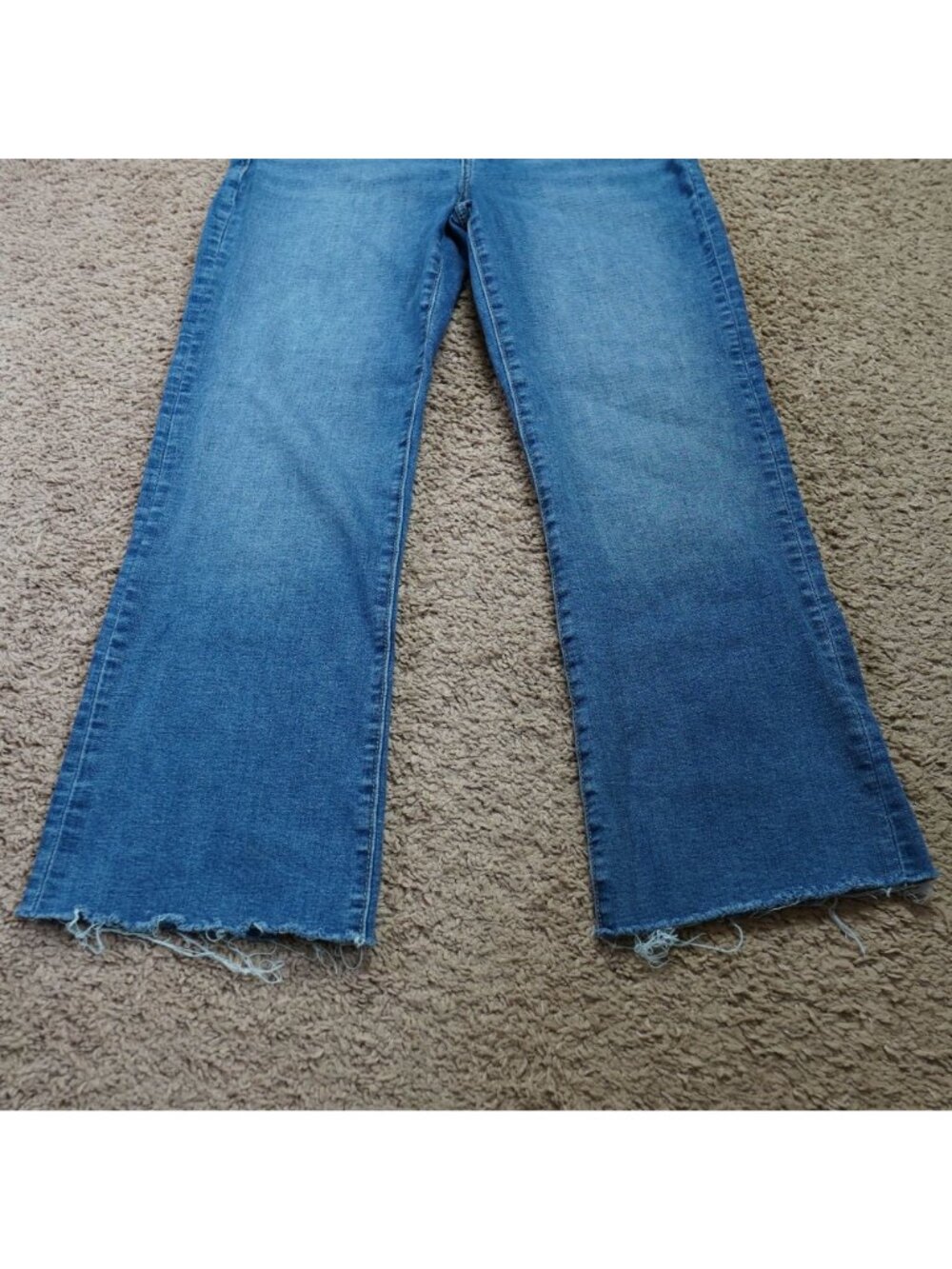 American Eagle Jeans Womens 8 High-Rise Kick Boot Crop Raw Hem Denim Stretch - Picture 9 of 10